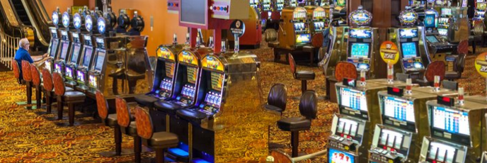 Aerial view of Atlantic City skyline with casinos along the beach